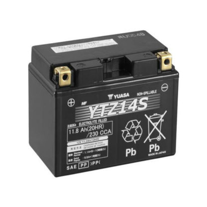 MOTO Yuasa 12V 118Ah High Performance MF VRLA Battery YTZ14S 7