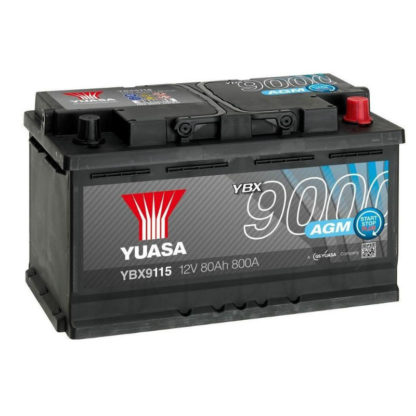 Yuasa 12V 80Ah AGM Start Stop Plus Battery YBX9115 7